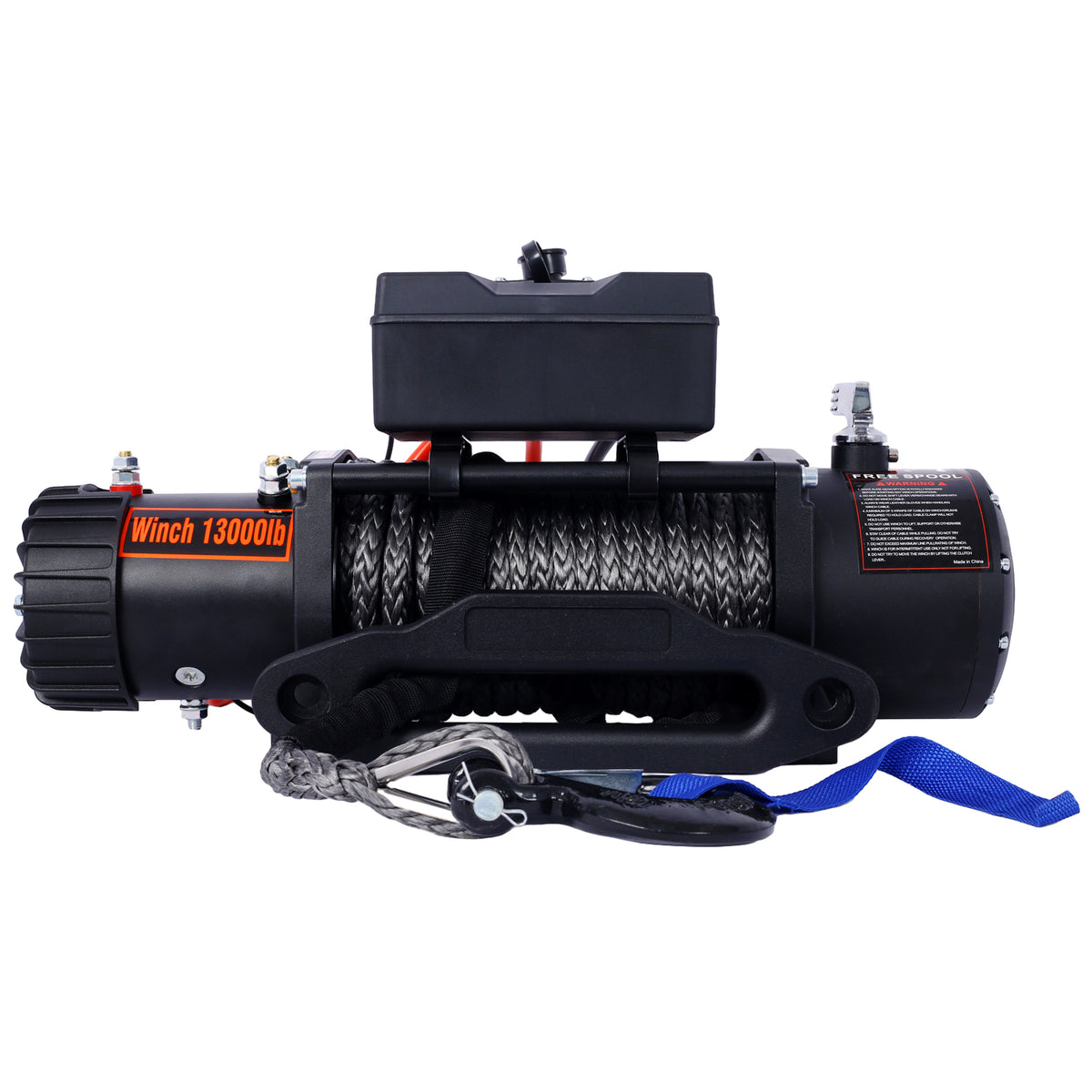 Electric Winch, 13,000 lb with Synthetic Rope and Wireless Remote