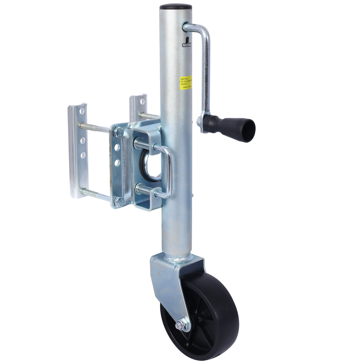 Trailer Jack, 1000 lb, Bolt-On with Wheels & Handle