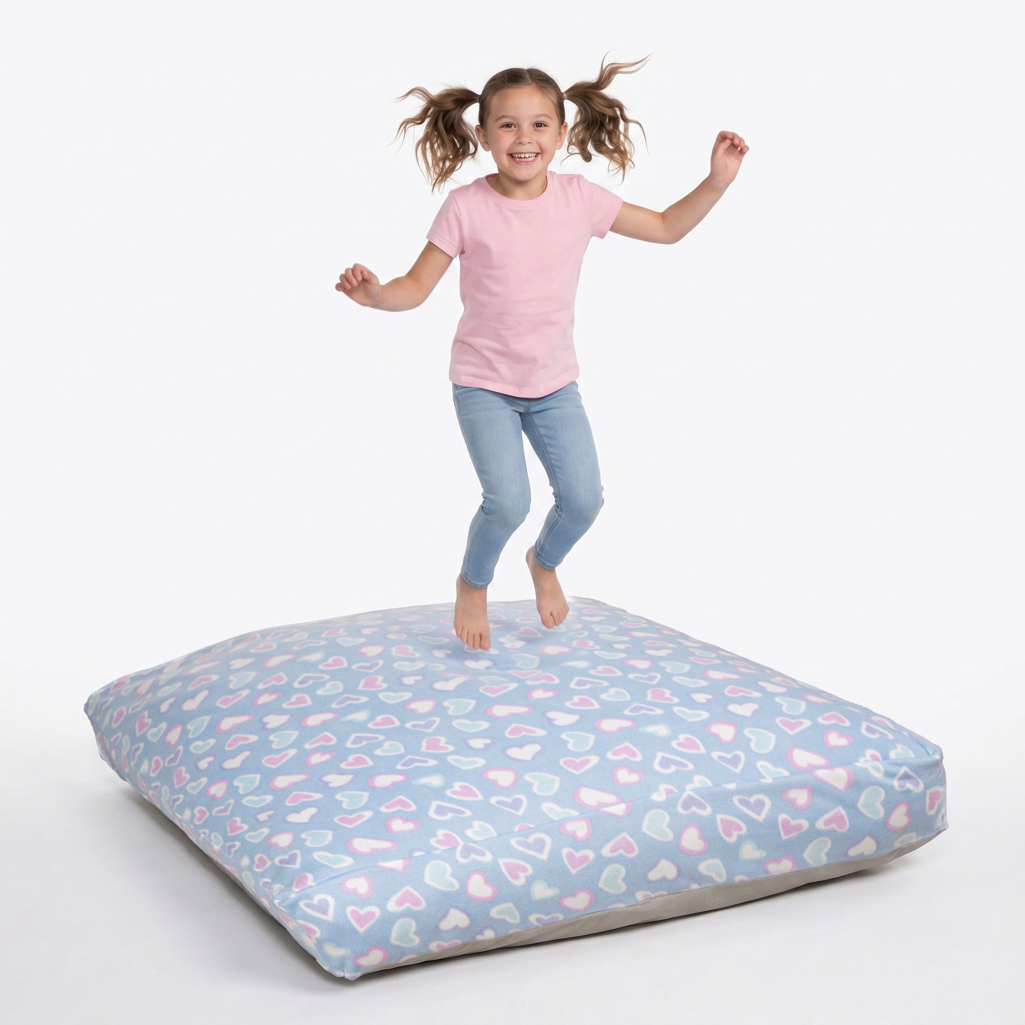 Sensory Crash Pad for Kids & Adult – Crash Mat with Foam Blocks, Removable and washable with Non-Slip Bottom, Fleece Soft Fabric Sensory Pads, Landing Mat for Jumping, Relaxing & Play - 48'x48'