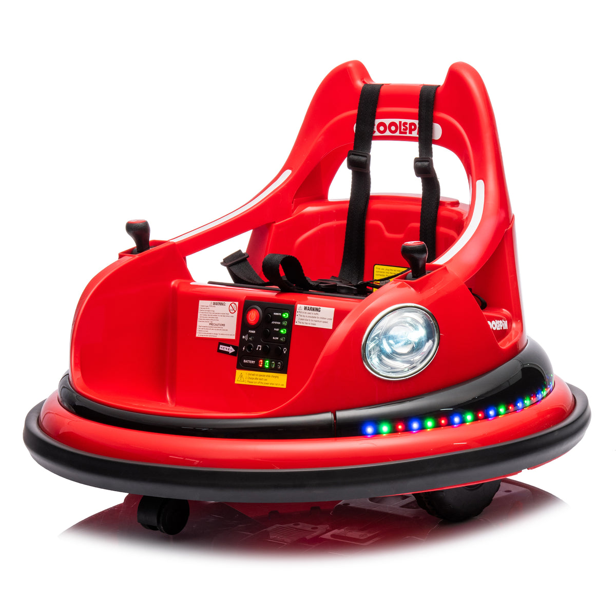 Red 12V ride on bumper car for kids
