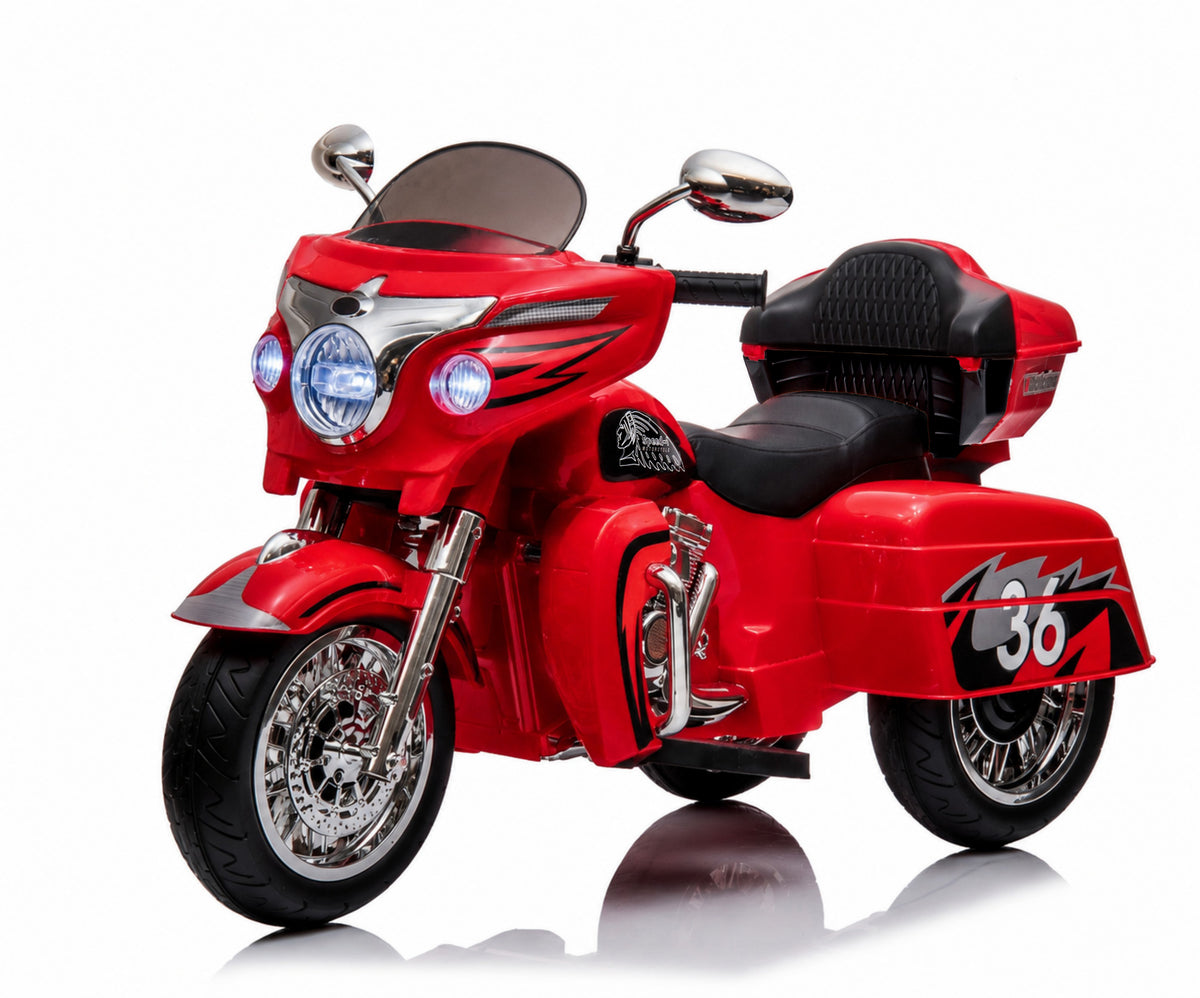 Red Electric Motorcycle Toy with LED Light