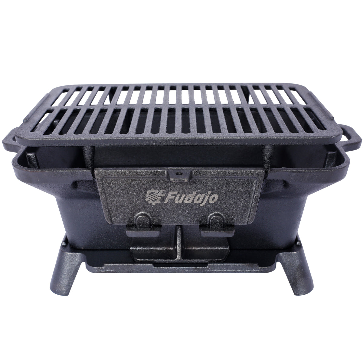 Black Portable Charcoal Grill and Tabletop Cast Iron Skillet - 100%