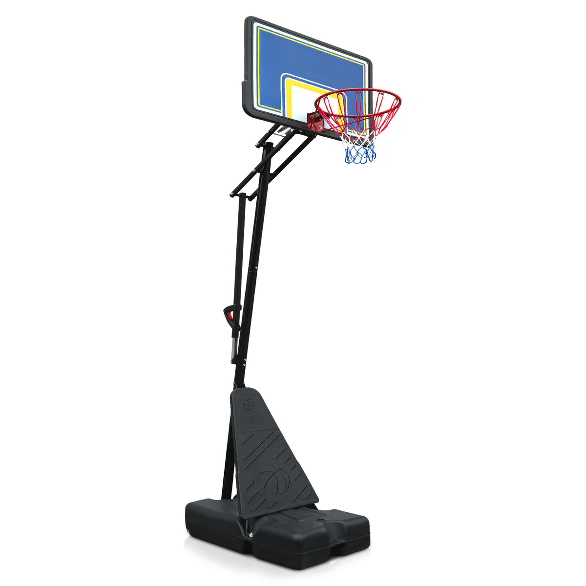 Portable Basketball Hoop for Youth Adults & Professional Match,Adjustable Height 8.04 ft to 10.01 ft,39 inch Backboard with Rebound System, Indoor/Outdoor Basketball Goal with Rebound Board and Wheels