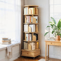 6 Tier Rotating Bookshelf, 360° Display Round Spinning Bookshelf