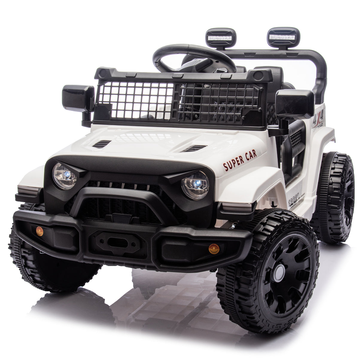 White 24V Kids Ride on Car W/Parents Control