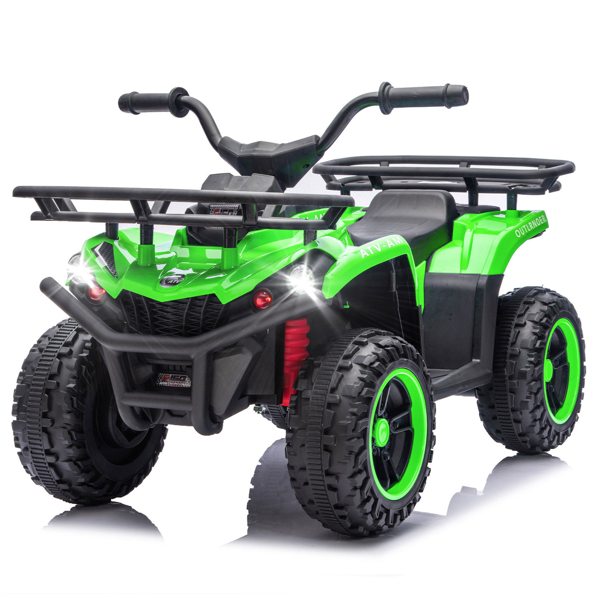Green 24V 80W*2 Electronic Kids Ride On ATV W/Off-Road Vehicle