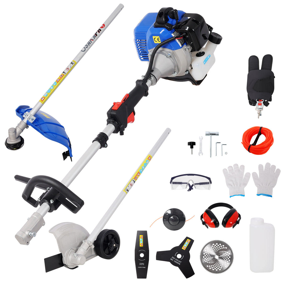 Blue 33CC 2-Cycle Garden Tool Weeder with Metal Blades