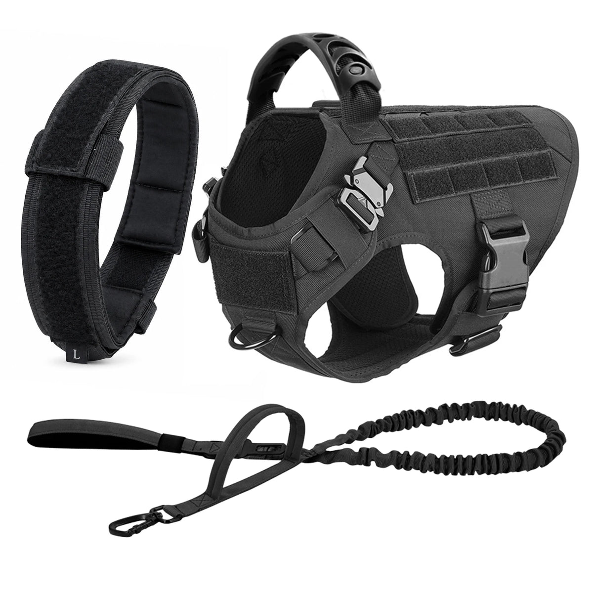 Large Dog Harness And Leash Set Pet German Shepherd Malinois Training