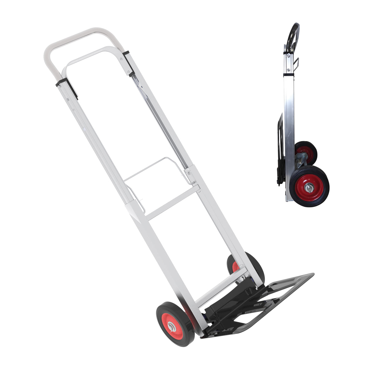Folding Hand Truck, Aluminium Dolly Cart, 90 kg Capacity