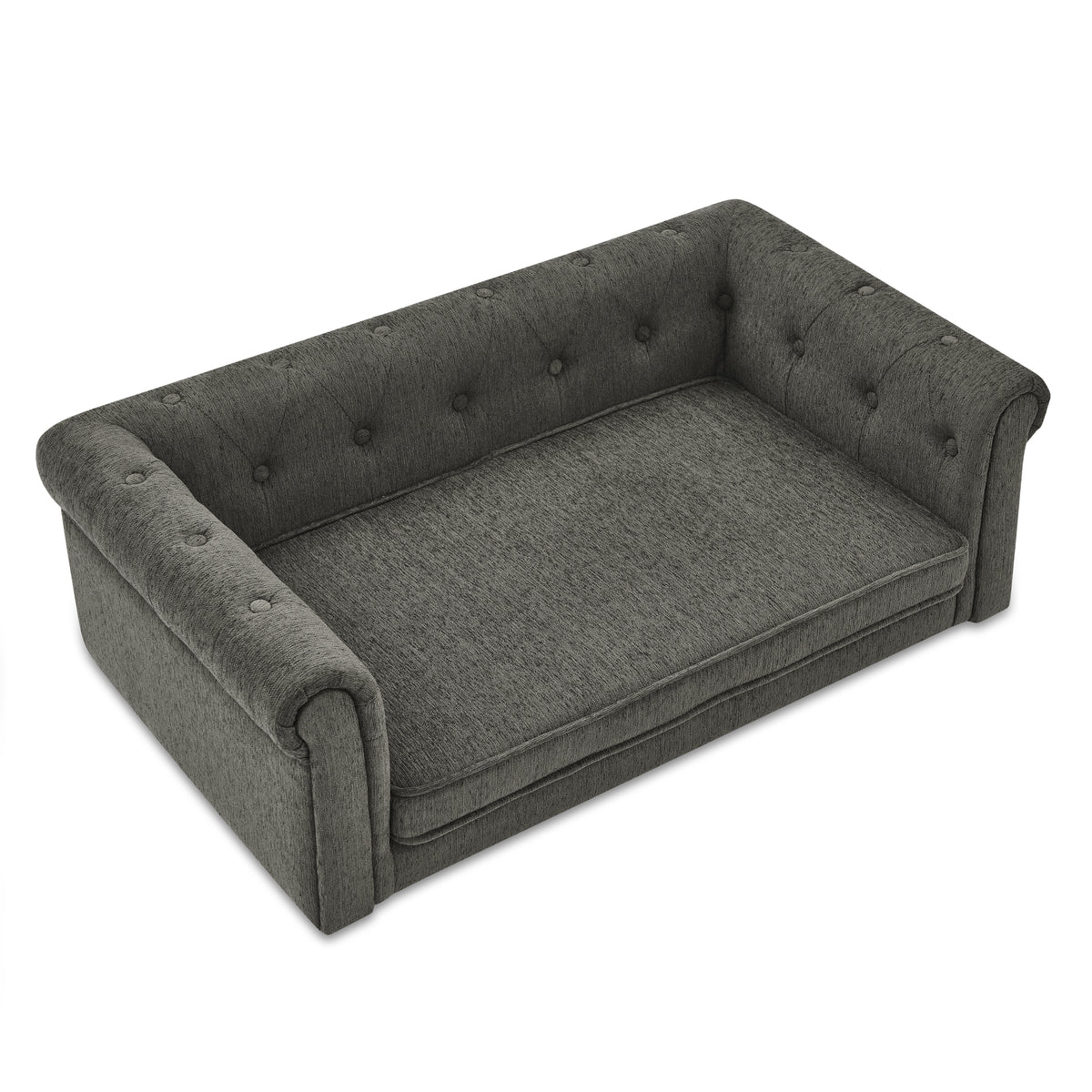 Elevated Dog Sofa Bed, Dark Grey