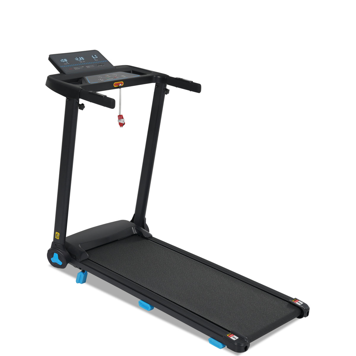 Black 3.0HP Portable Treadmill with 8% Incline