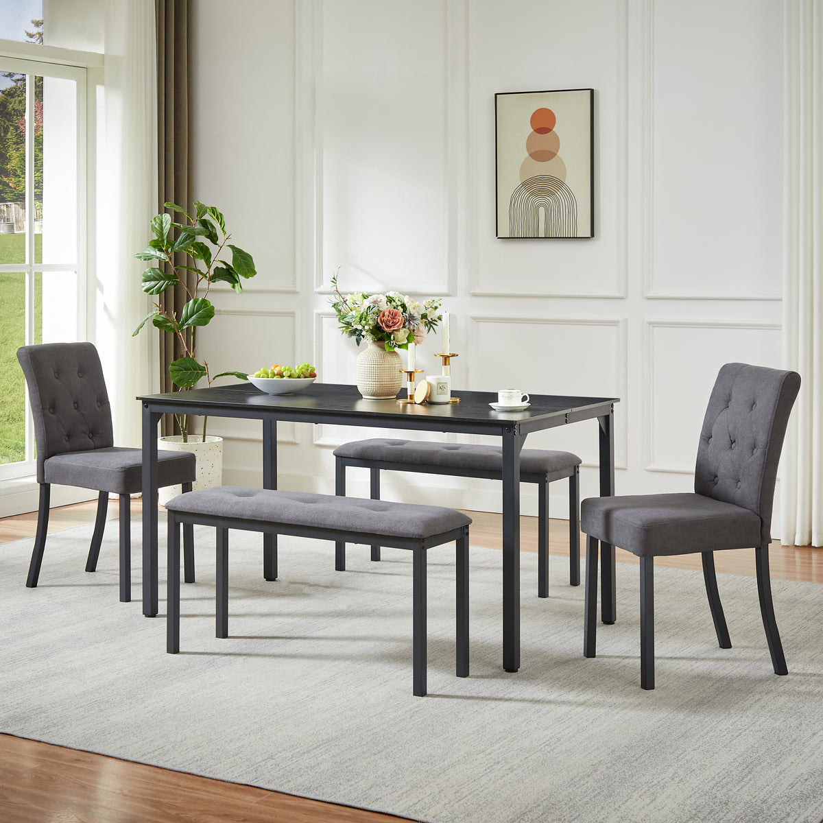 Black+ Gray including 1 dining table