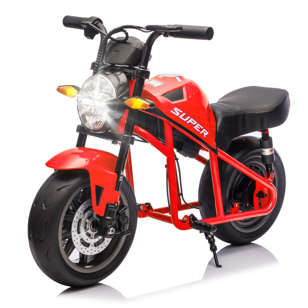 Red Kids Ride On XL Electric Motorcycle with 300W Hub Motor