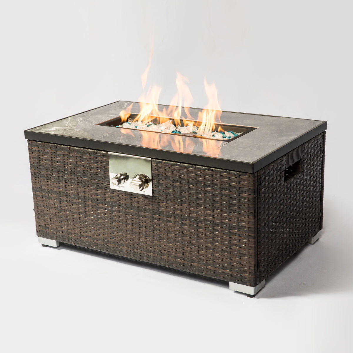 Brown 32' Propane Gas Fire Pit Table