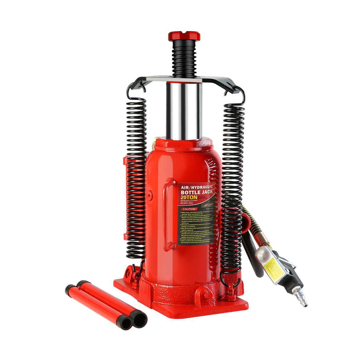 20 Ton Air Hydraulic Bottle Jack with Manual Hand Pump